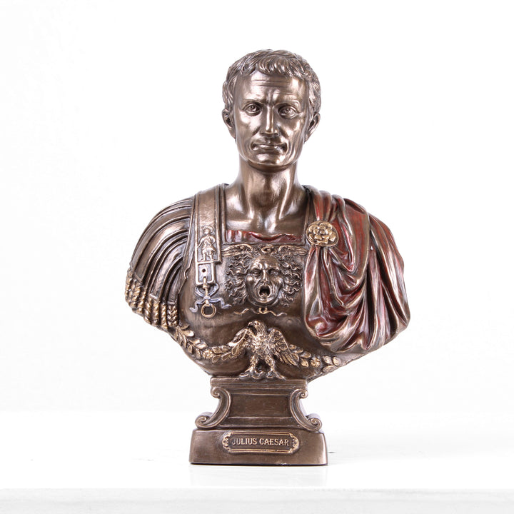 Julius Caesar Büste (Bronzierte Skulptur aus Kunstharz)