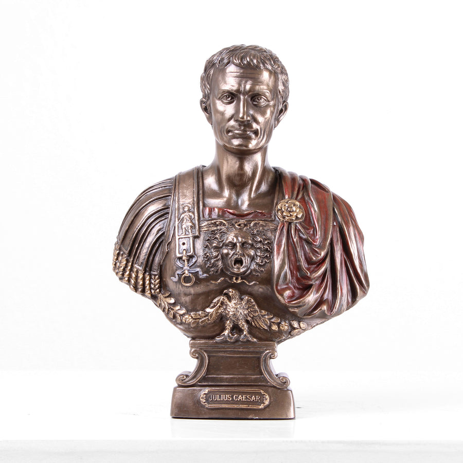 Julius Caesar Büste (Bronzierte Skulptur aus Kunstharz)