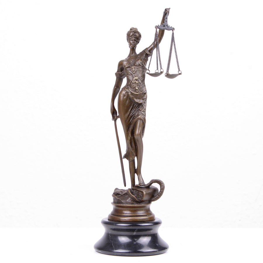 Justitia Statue (Bronze, Wachsguss)