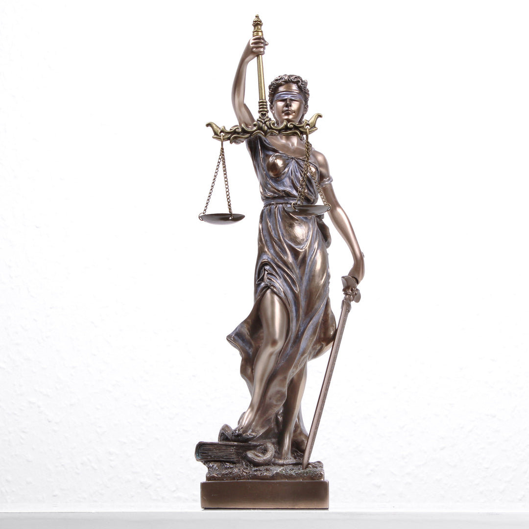 Justitia (Bronzierte Skulptur aus Kunstharz)