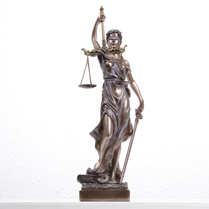 Justitia (Bronzierte Skulptur aus Kunstharz)