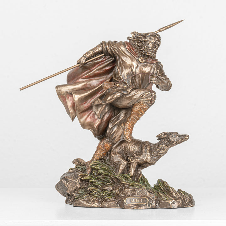 Lugh Statue — Keltischer Gott des Geschicks und der Meisterschaft (Kaltgussbronze-Skulptur)