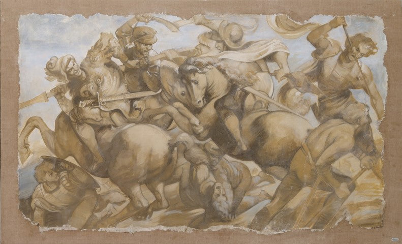 Die Schlacht von Anghiari von Leonardo da Vinci Fresko Gemälde