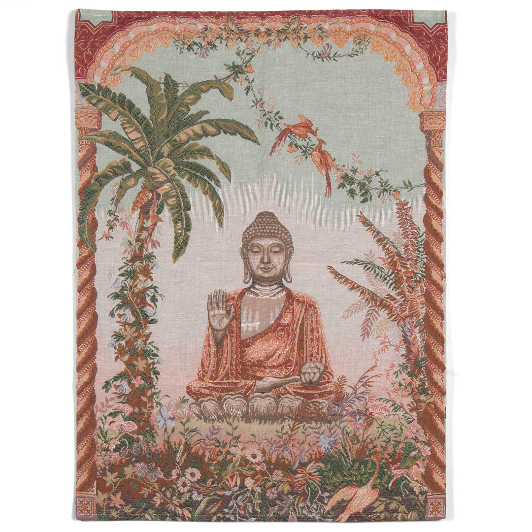 Meditierender Buddha – Gobelin Wandteppich (Jacquard gewebt)