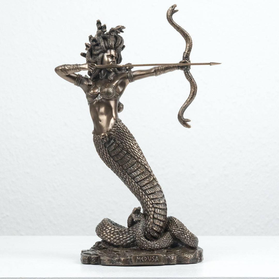 Medusa Statue Griechische Mythologie Gorgone (Kaltguss-Bronze Skulptur)