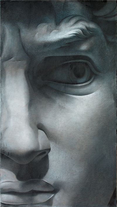 Michelangelo David Gesicht Fresko Gemälde