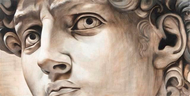 Michelangelo David Fresko Gemälde