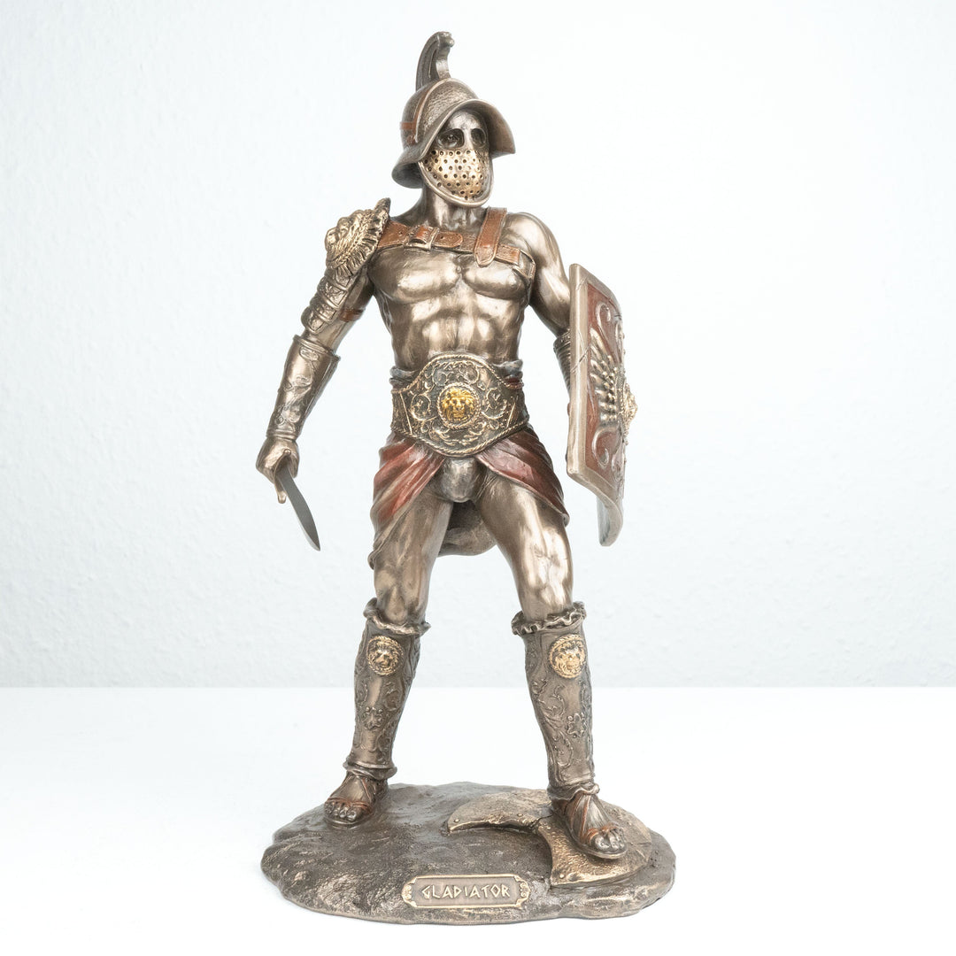 Murmillo Gladiator (Bronzierte Skulptur aus Kunstharz)