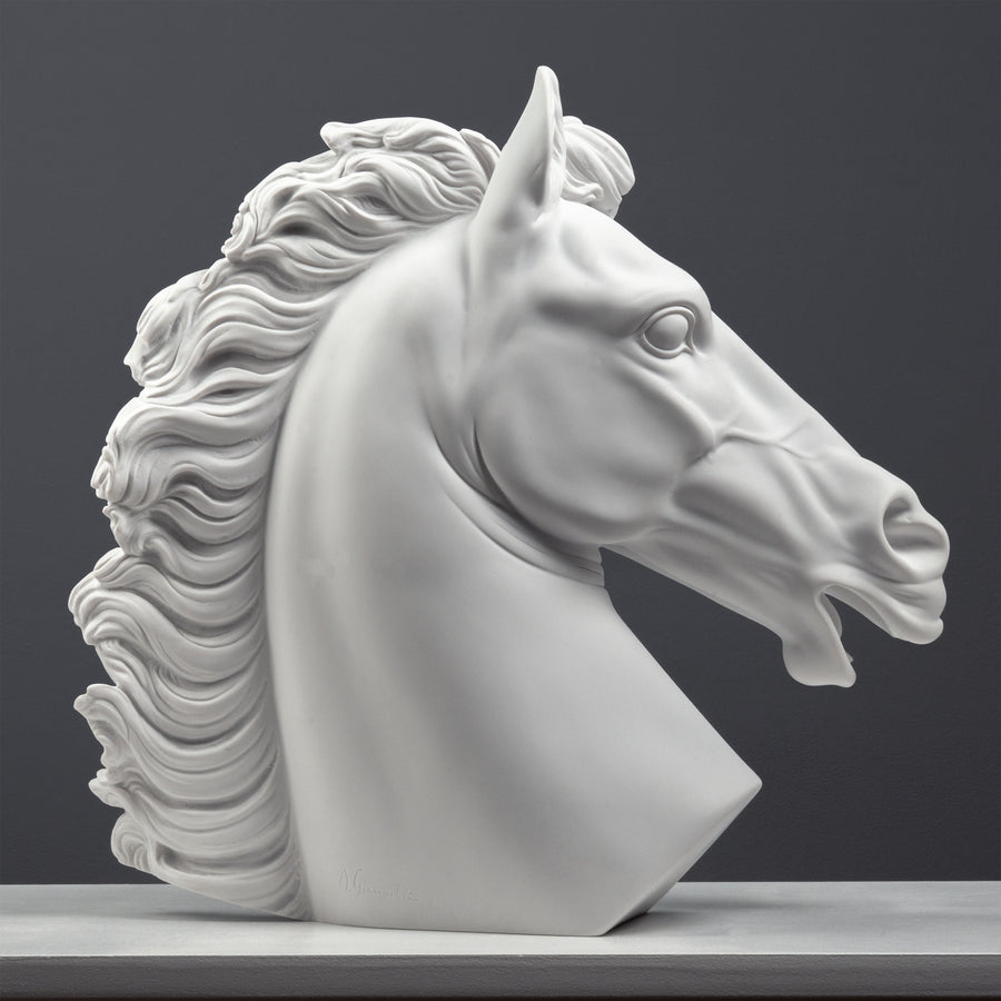 Edler Pferdekopf Skulptur (Gross)