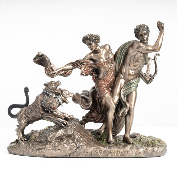 Orpheus und Eurydike Statue – Flucht aus der Unterwelt (Bronzierte Skulptur aus Kunstharz)