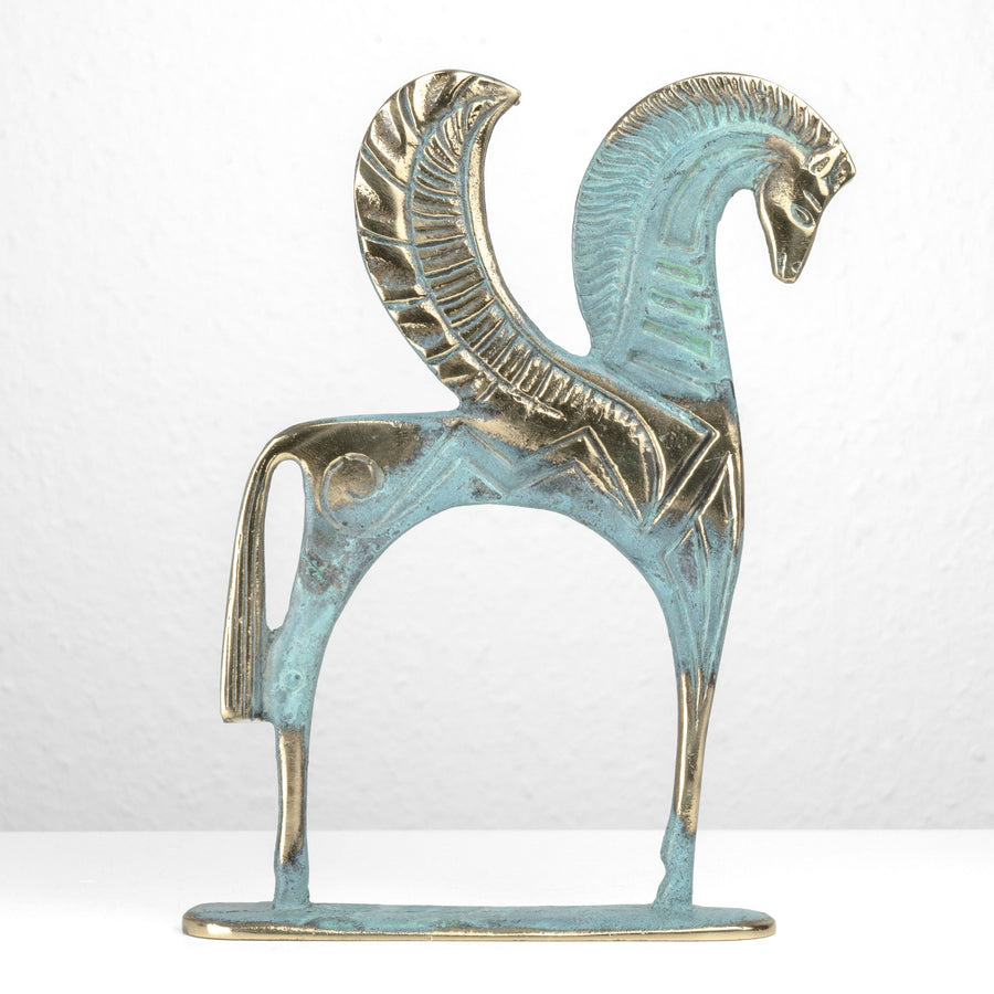 Pegasus Statue — Geflügeltes Pferd der griechischen Mythologie (Messingskulptur)