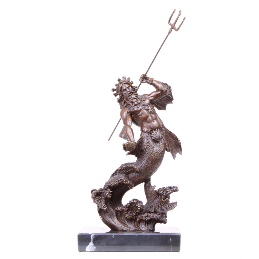 Poseidon Statue (Bronze, Wachsguss)