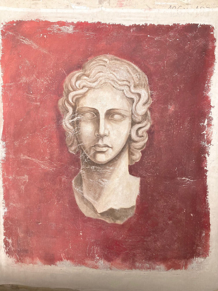 Profil einer männlichen Statue Fresko Gemälde
