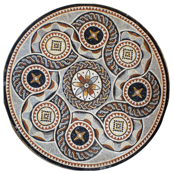 Seilmuster Geometrisch Marmor-Mosaik