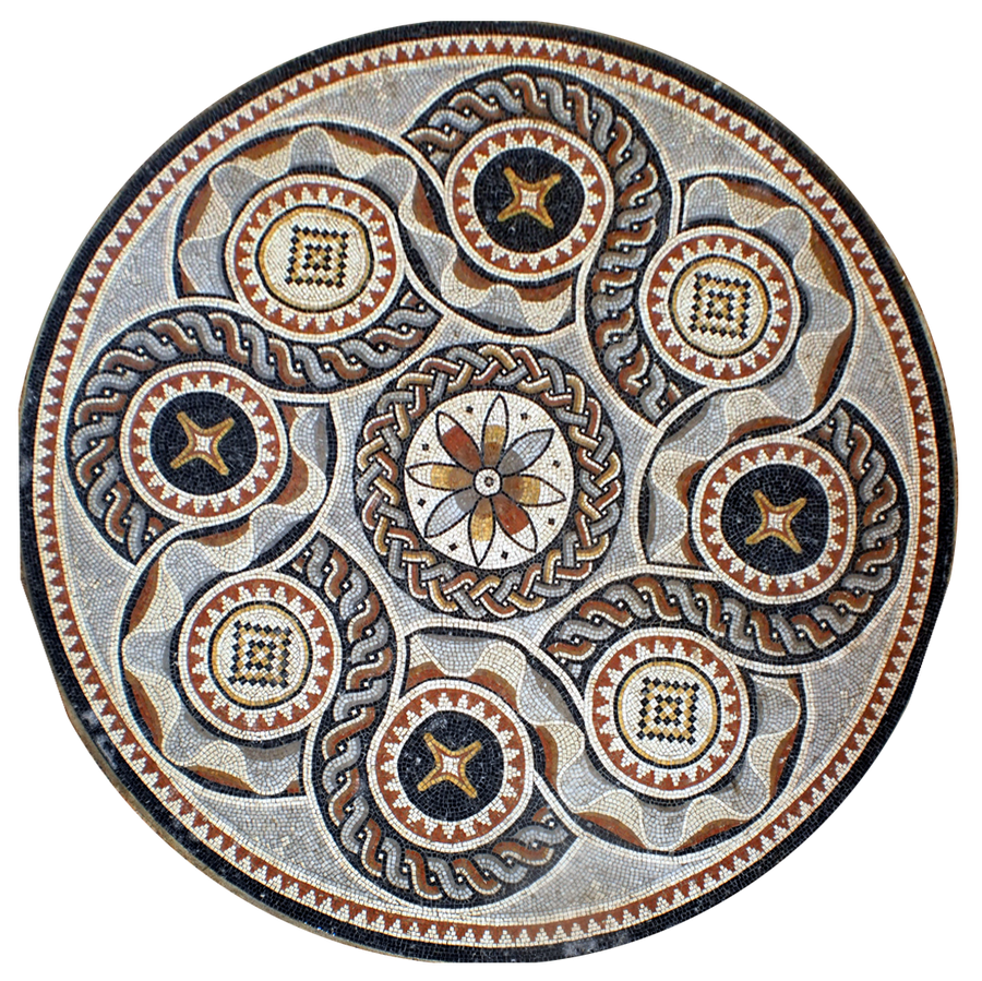 Seilmuster Geometrisch Marmor-Mosaik