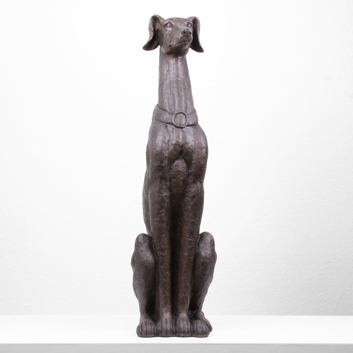 Sitzender Windhund Statue (Kunstharz)