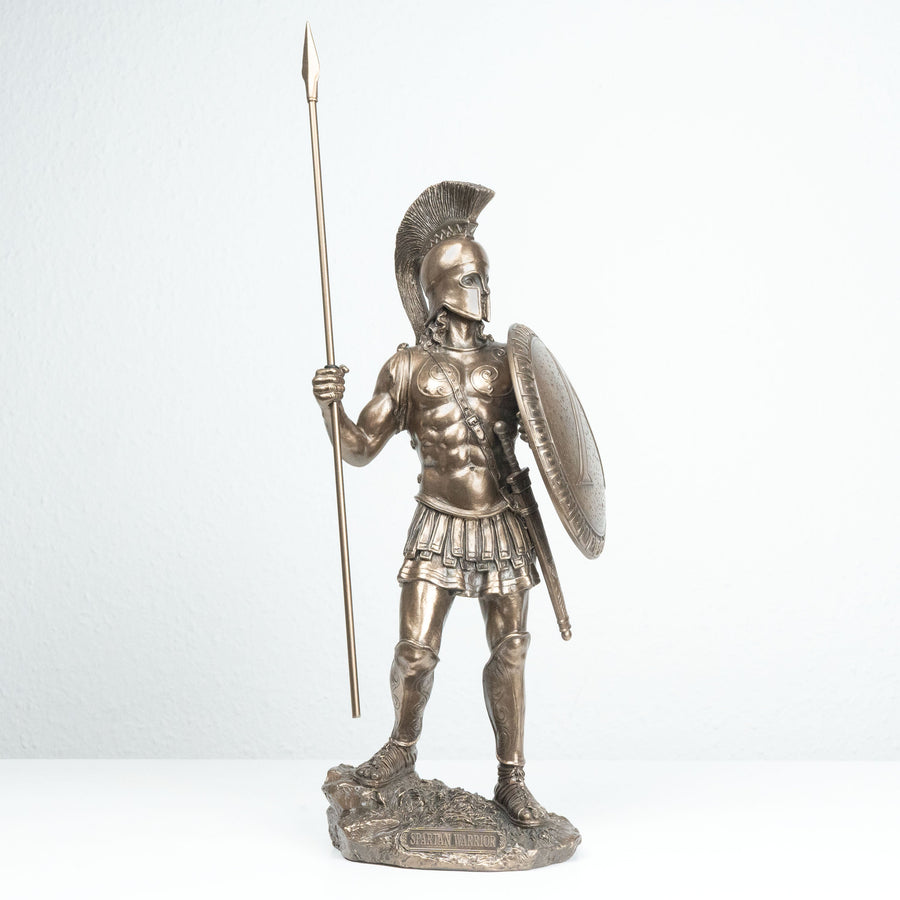 Spartanischer Krieger (Bronzierte Skulptur aus Kunstharz)