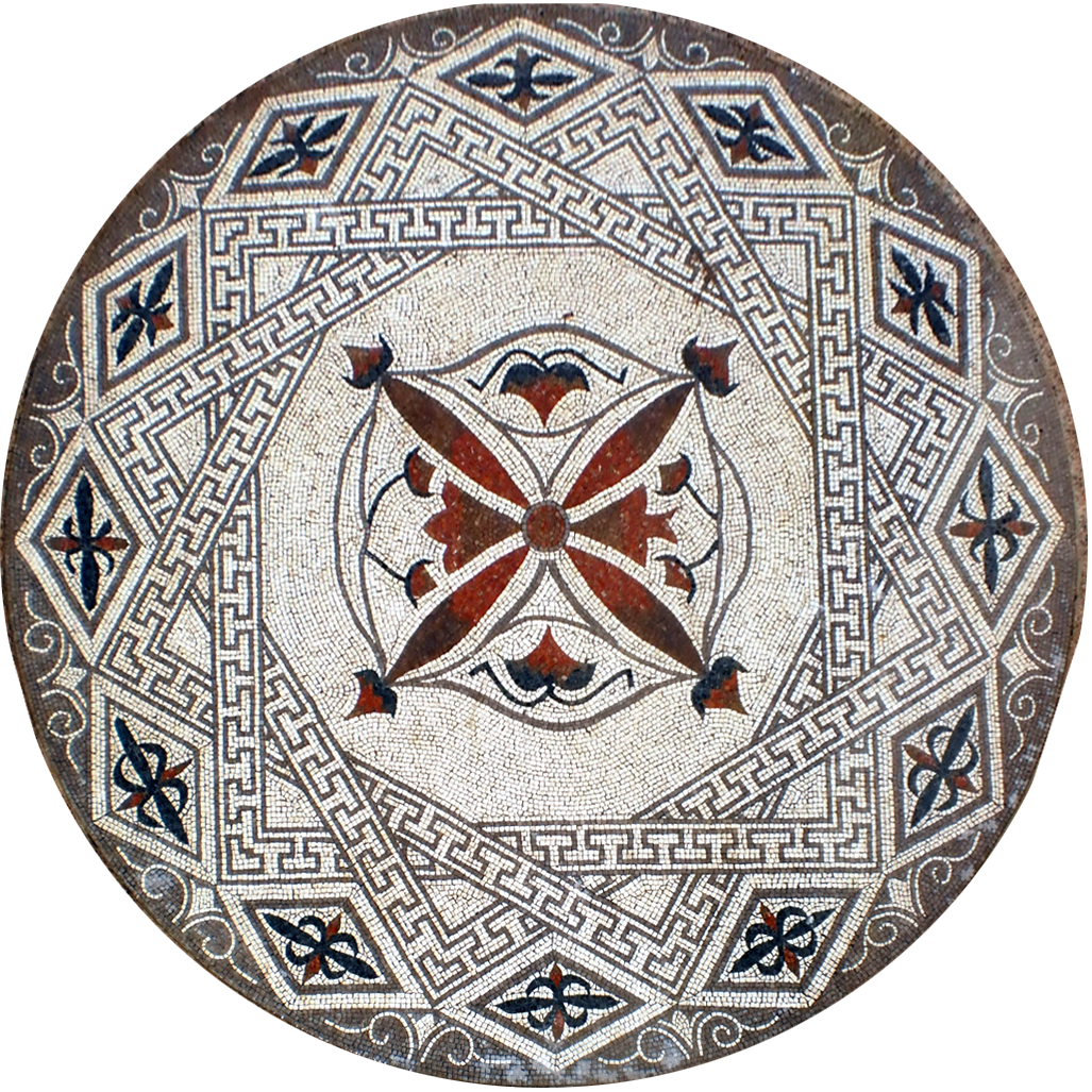 Quadrate Geometrisch Marmor-Mosaik
