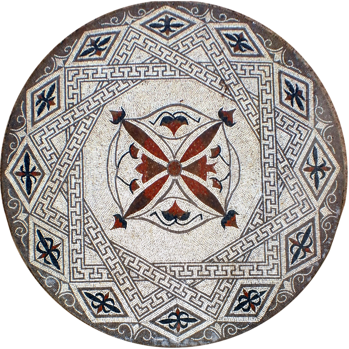 Quadrate Geometrisch Marmor-Mosaik
