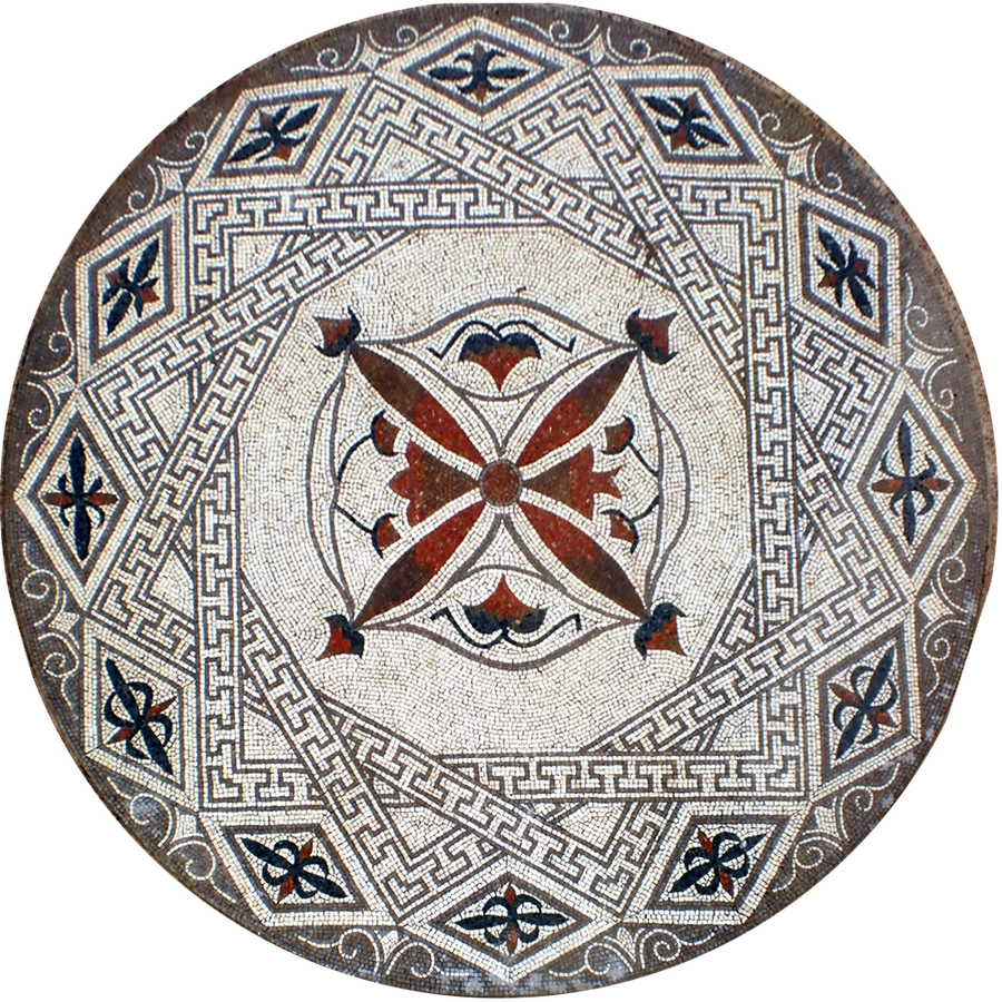 Quadrate Geometrisch Marmor-Mosaik