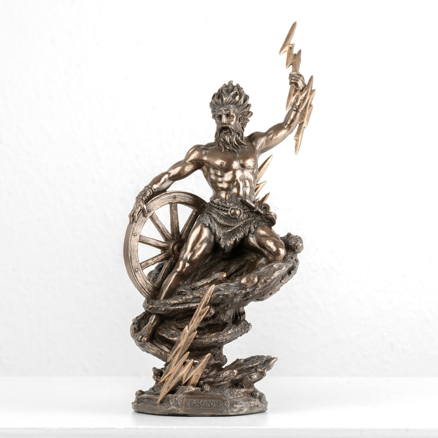Taranis Statue — Keltischer Gott des Donners (Kaltgussbronze-Skulptur)