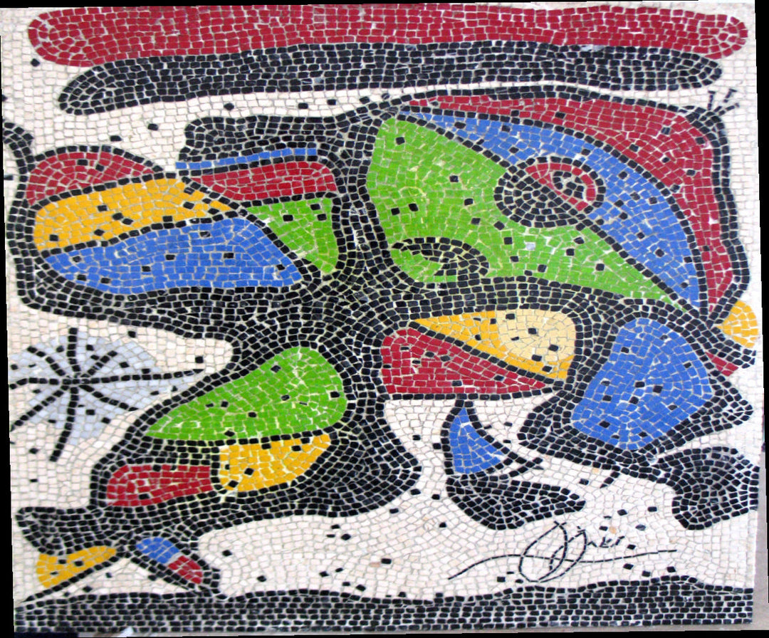 Die Komposition Zeitgenössisches Marmor-Mosaik
