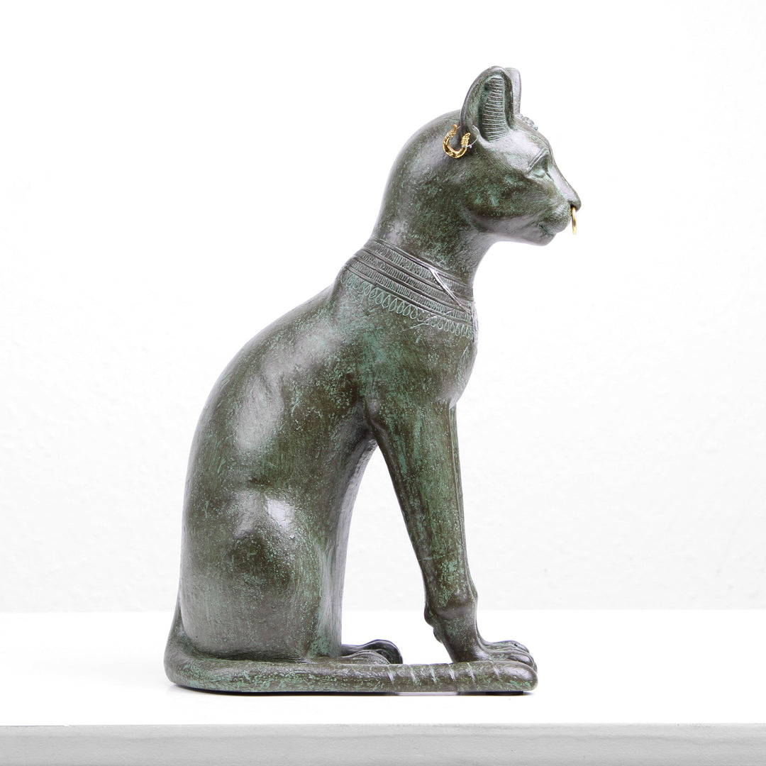 Gayer-Anderson-Katze Statue (Bronzierte Skulptur aus Kunstharz)
