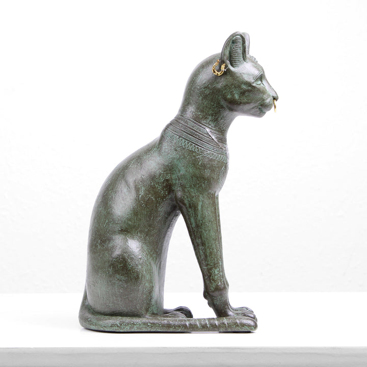 Gayer-Anderson-Katze Statue (Bronzierte Skulptur aus Kunstharz)