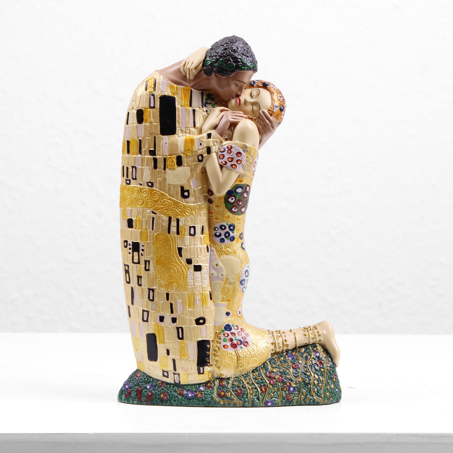 Der Kuss Skulptur von Klimt (Liebespaar Statue)