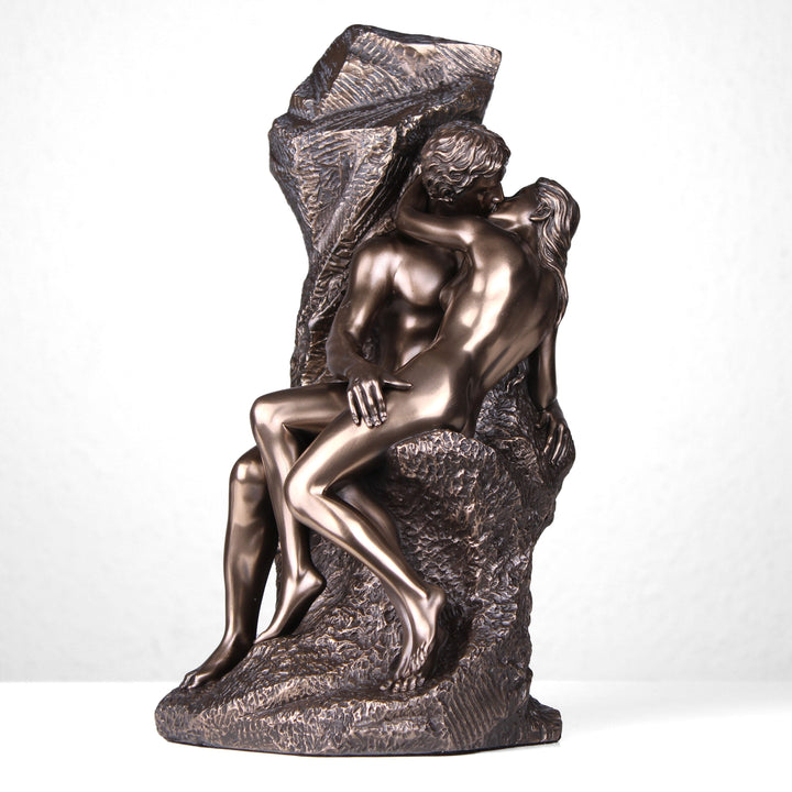 Der Kuss von Rodin (Bronzierte Skulptur aus Kunstharz)