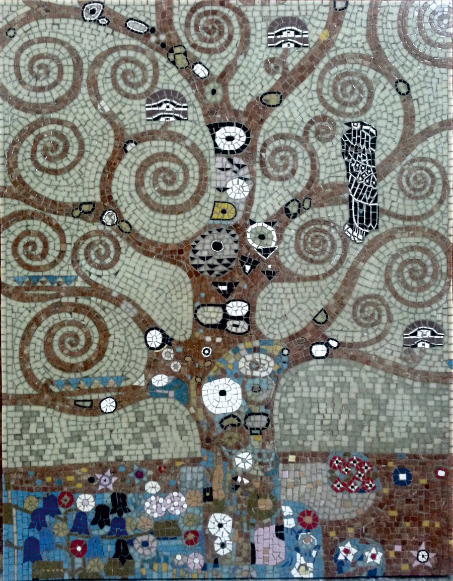 Der Baum Zeitgenössisches Marmor-Mosaik (Klimt)