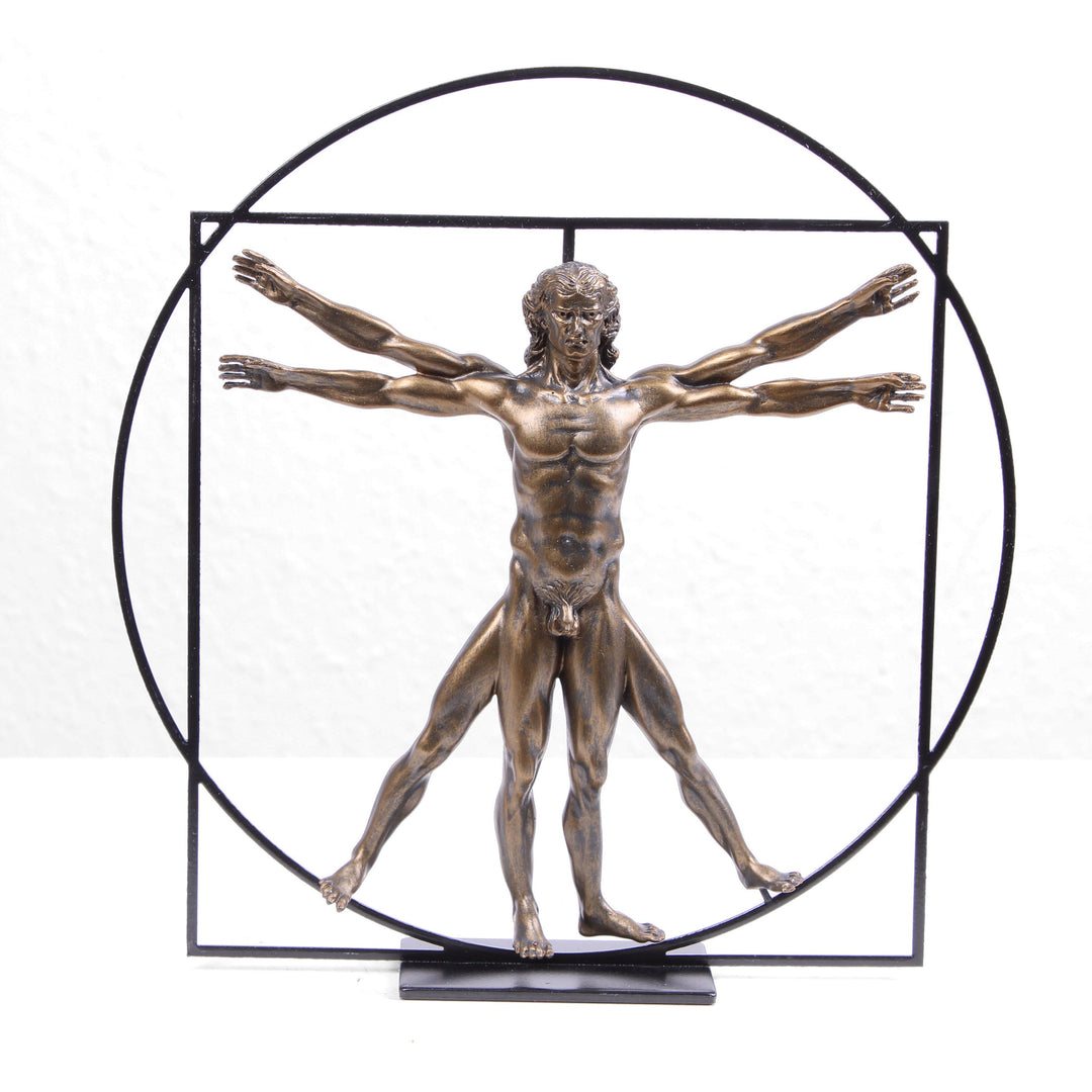Der vitruvianische Mensch Skulptur (Körper Statue von Da Vinci)