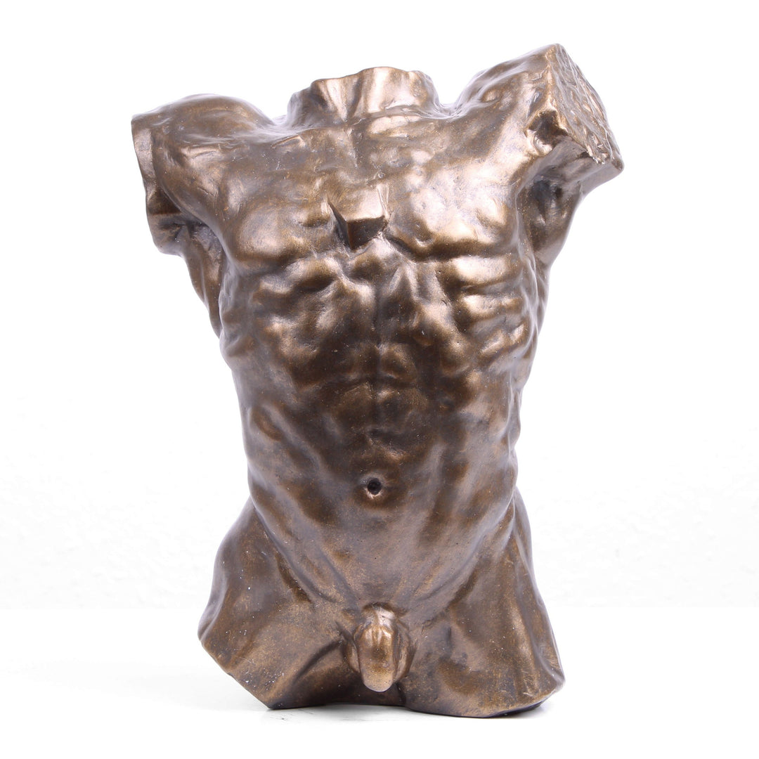 Torso Statue von Rodin (Bronzierter Torso aus Kunstharz)
