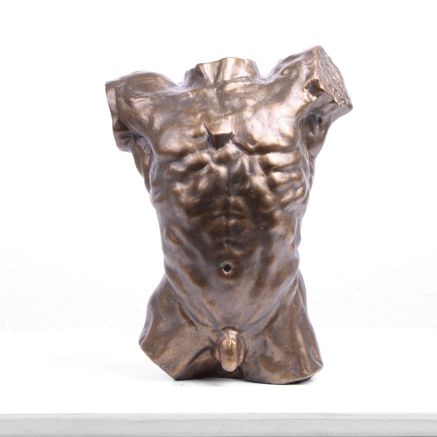 Torso Statue von Rodin (Bronzierter Torso aus Kunstharz)