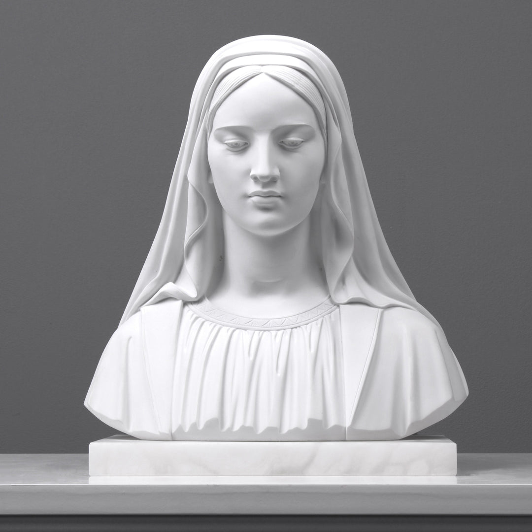 Verschleierte Madonna Büste Skulptur (Groß)