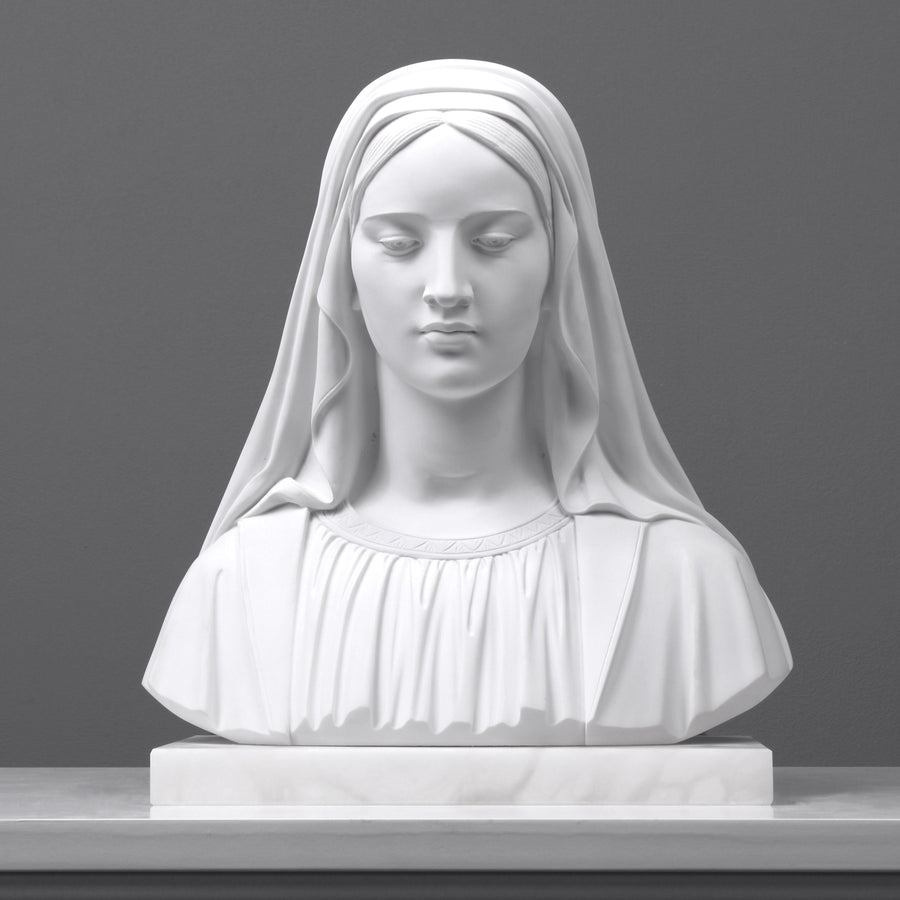 Verschleierte Madonna Büste Skulptur (Groß)