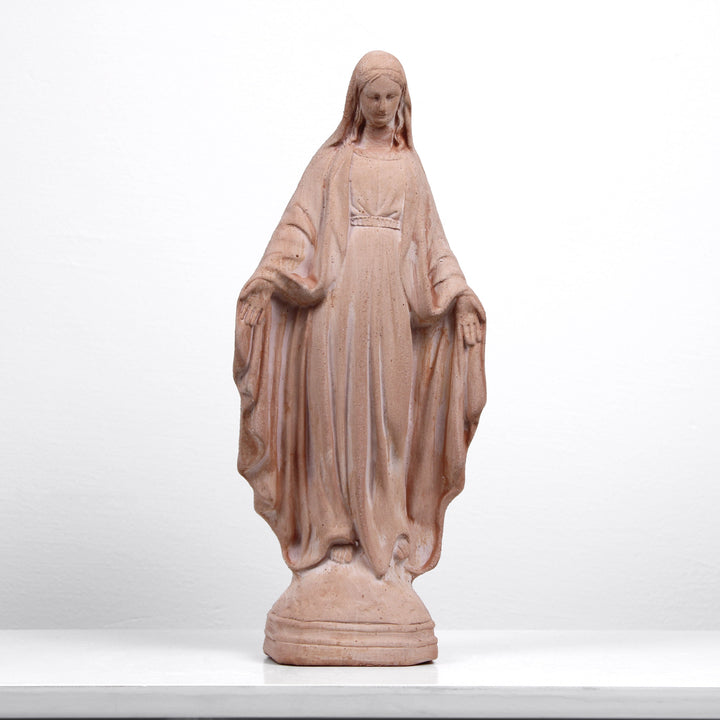 Gartenstatue Jungfrau Maria Terrakotta (Klein)