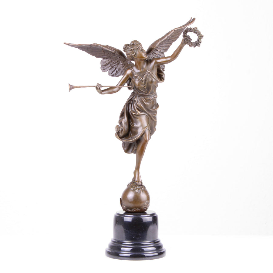 Geflügelte Siegesgöttin Nike Statue (Bronze, Wachsguss)
