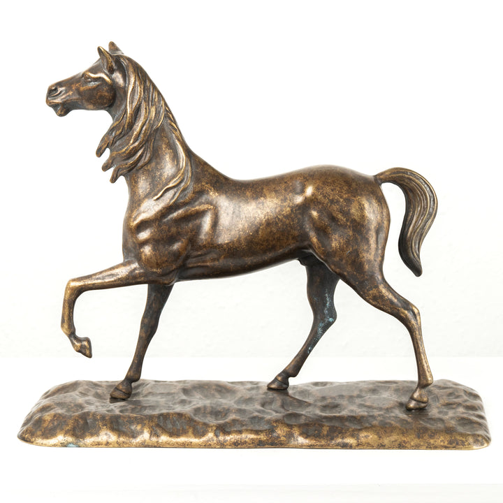Grosse Pferd Skulptur (patinierter Messing)