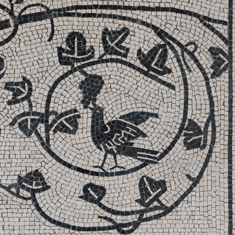 Reben im Krater Marmor-Mosaik