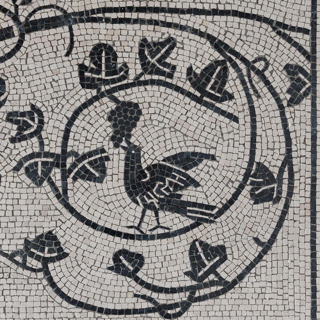 Reben im Krater Marmor-Mosaik