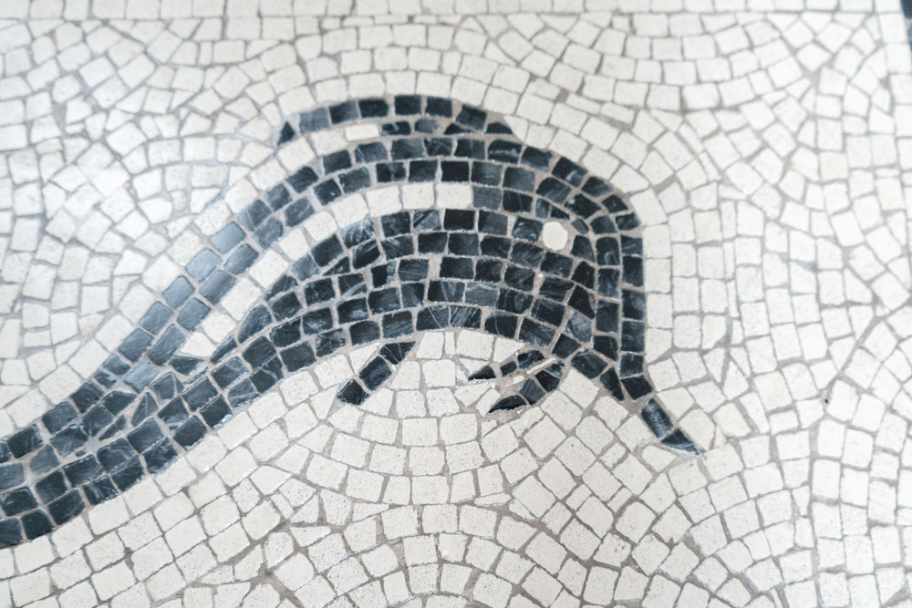 Delphin Marmor-Mosaik