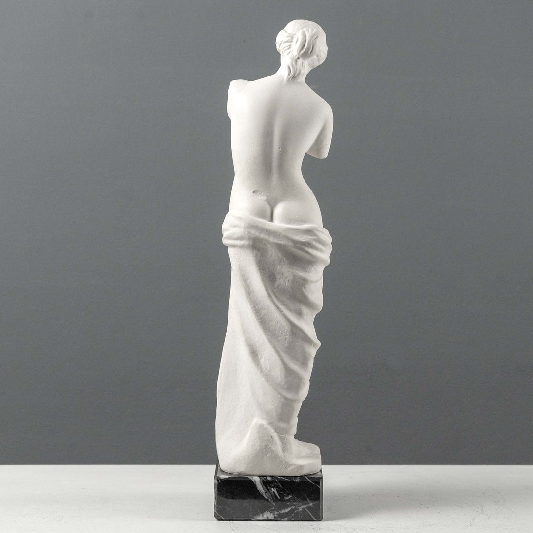 Venus von Milo Büste mit schwarzem Marmorsockel