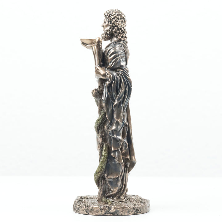 Asklepios Statue Griechischer Gott der Medizin (Kaltguss-Bronze Skulptur)