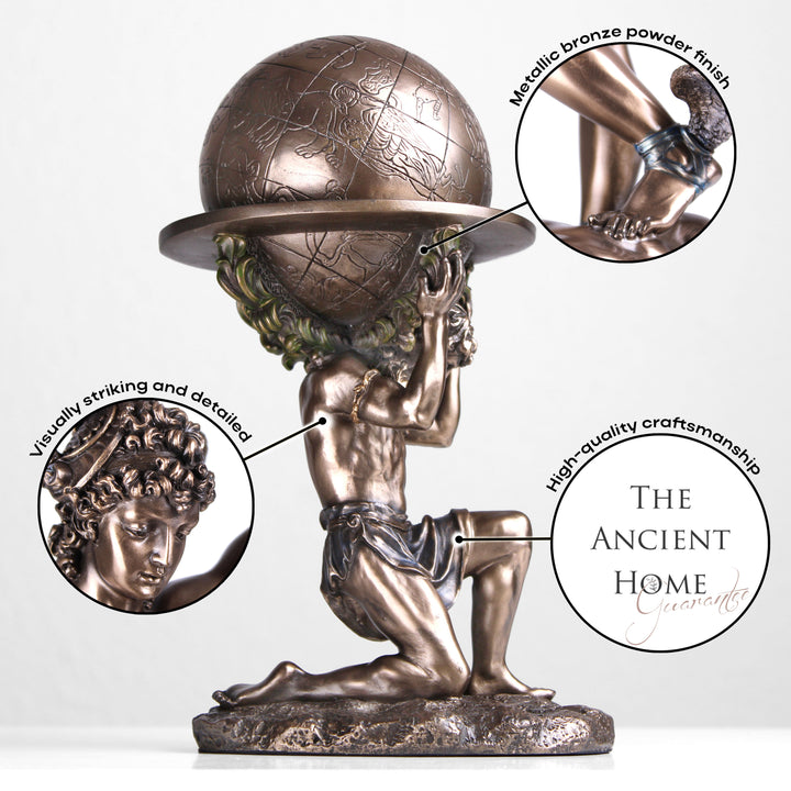 Atlas (Bronzierte Skulptur aus Kunstharz)