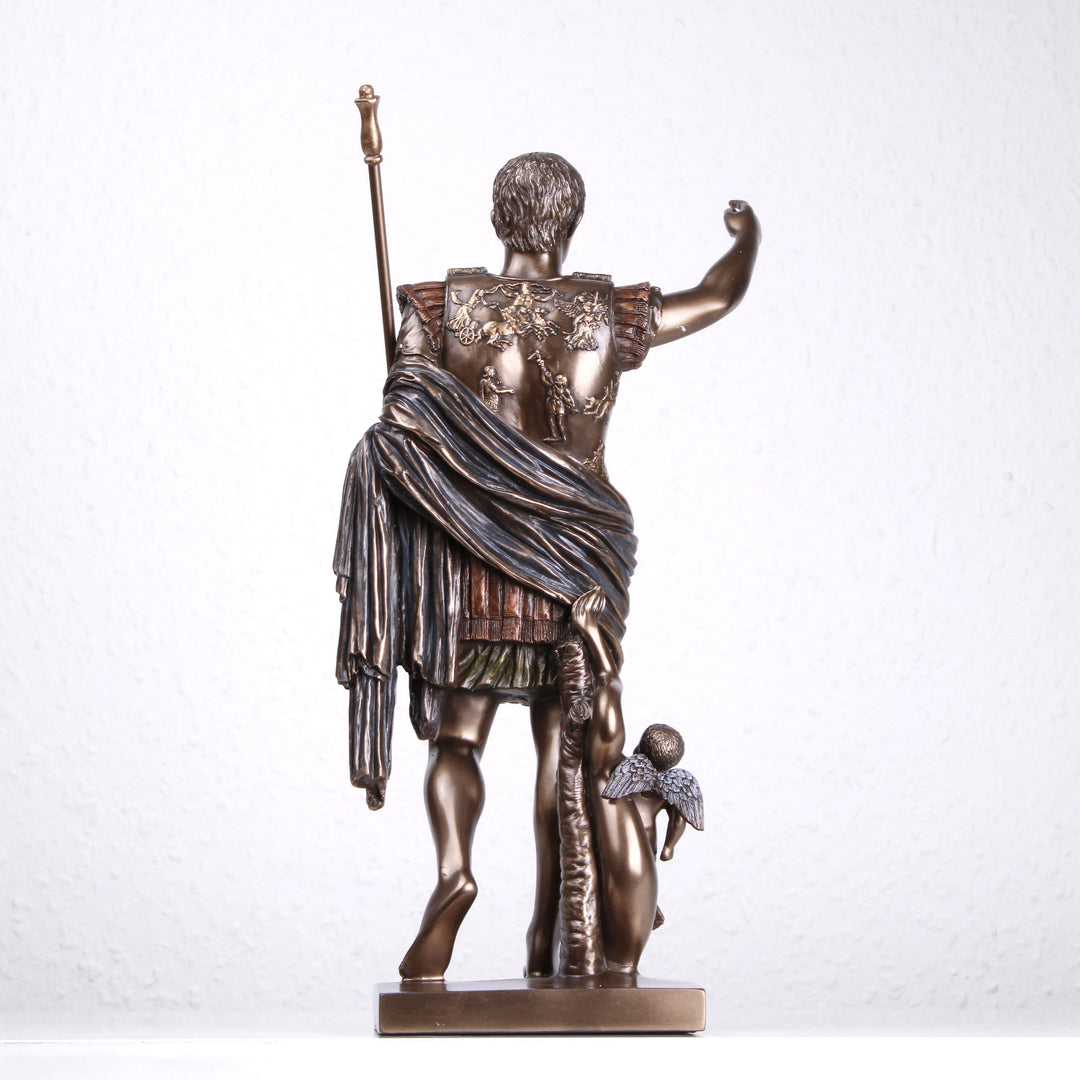 Augustus von Prima Porta (Bronzierte Skulptur aus Kunstharz)