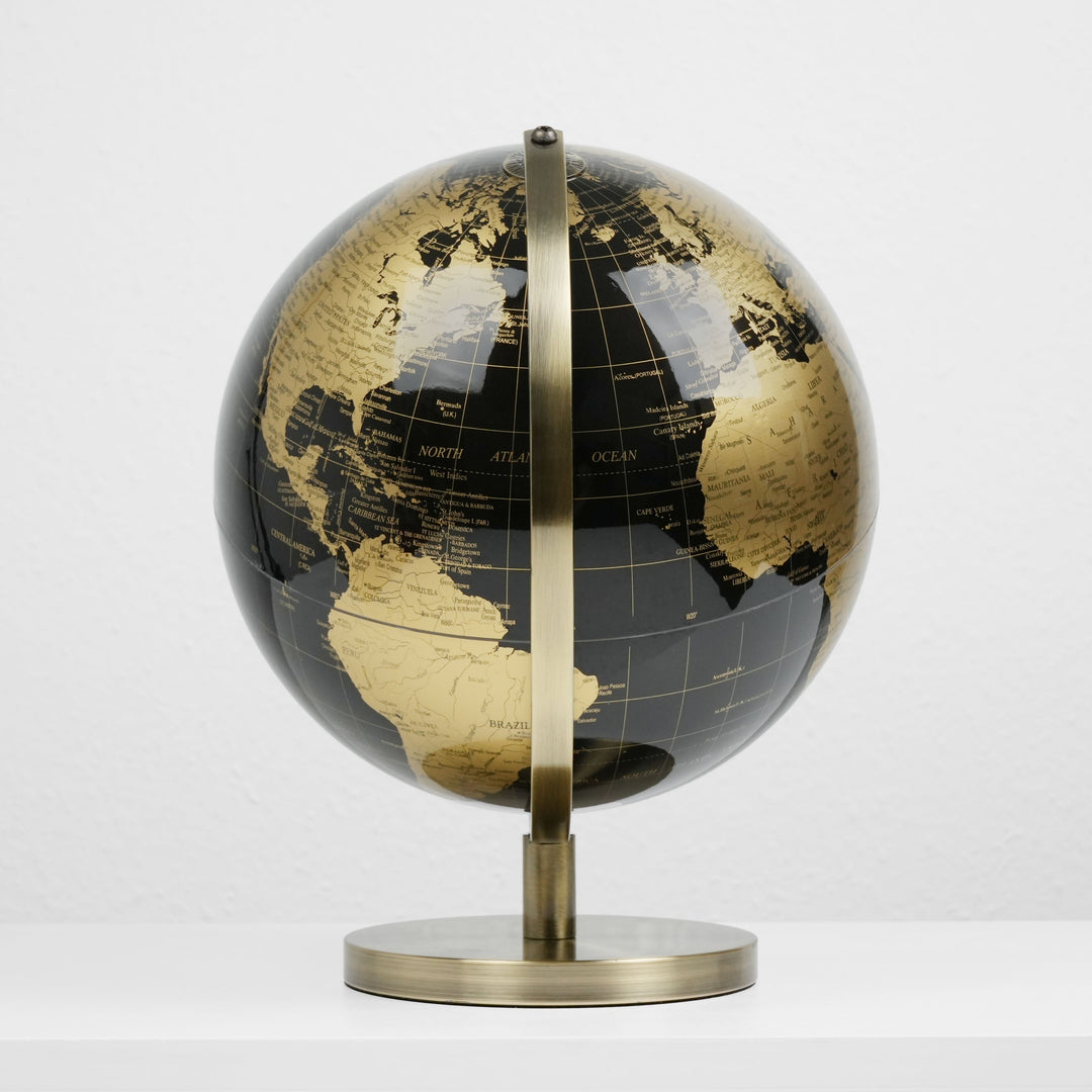 Bronze & Schwarzer Globus (Moderne Dekoration)