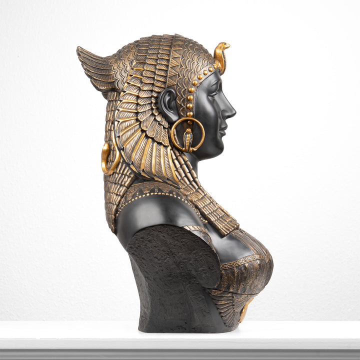 Kleopatra Büste – Königin von Aegypten (Schwarz und Gold)