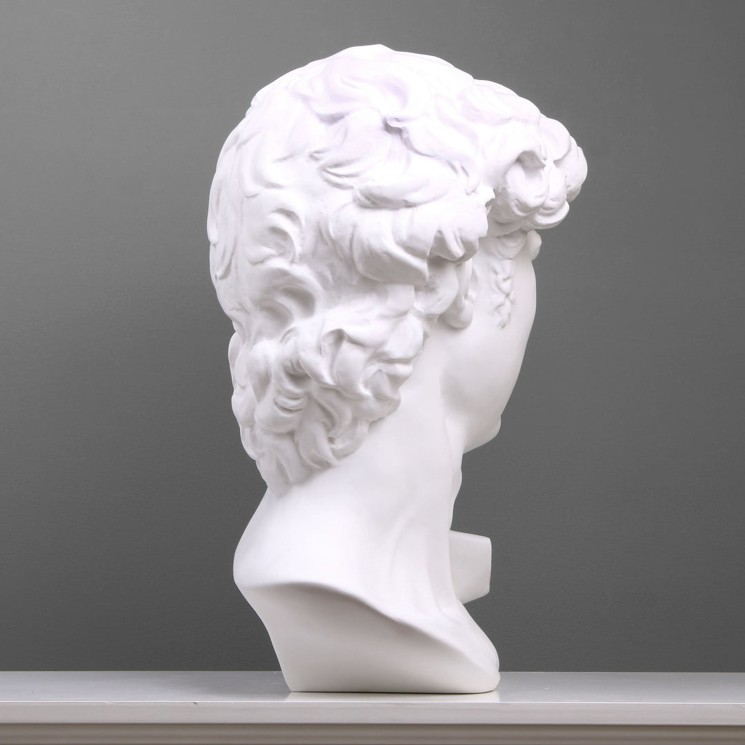 Große Michelangelo David Büste (Weiß)