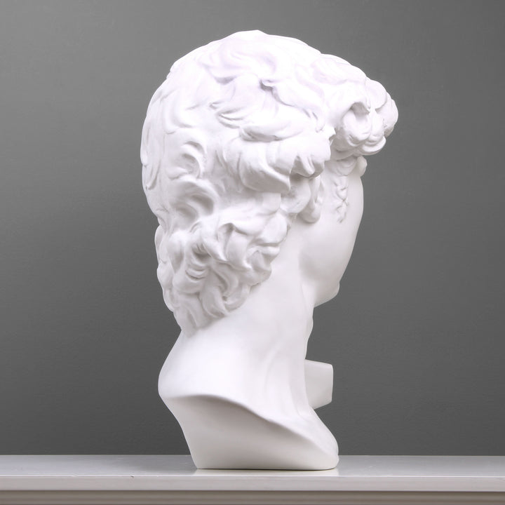 Große Michelangelo David Büste (Weiß)
